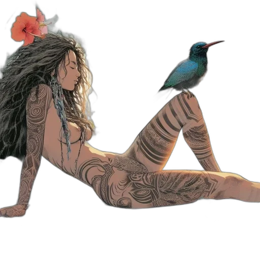 concept art, fantasy art, watercolor, comic book art transparent PNG cut-out