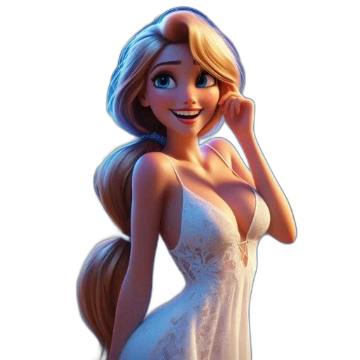 dress, crown, face, concept art transparent PNG cut-out