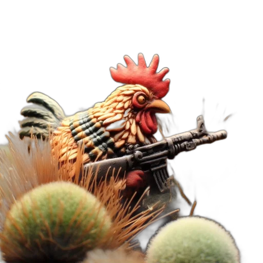 weapon, animal, food, photorealistic transparent PNG cut-out