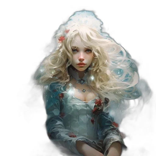 face, flower, dress, jacket transparent PNG cut-out