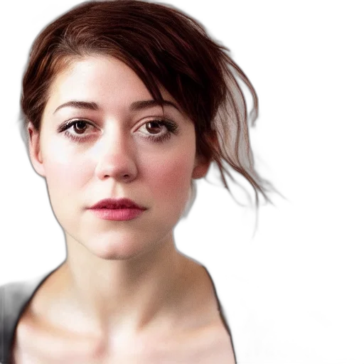 face, hair, robot, photorealistic transparent PNG cut-out