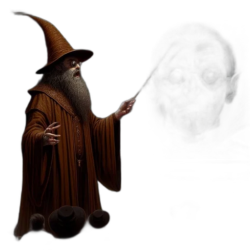 staff, mask, creature, hat transparent PNG cut-out