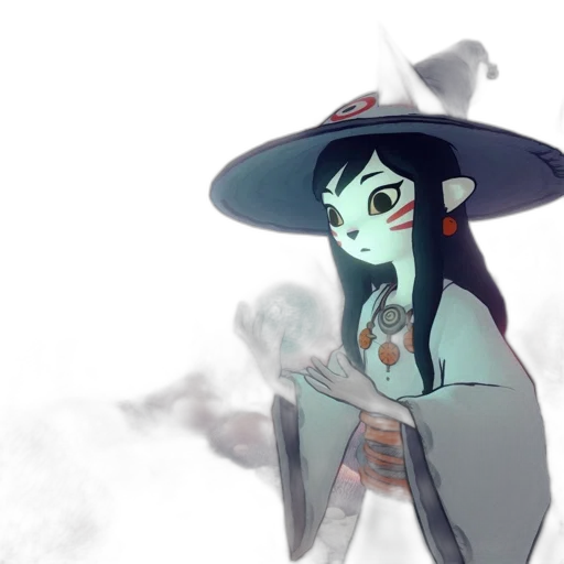 staff, hat, mask, dress transparent PNG cut-out