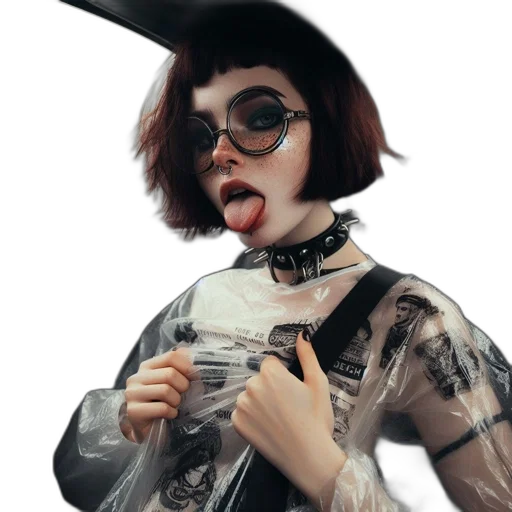 jacket, staff, hat, dress transparent PNG cut-out