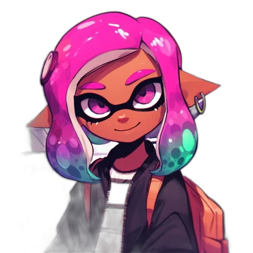 jacket, mask, staff, weapon transparent PNG cut-out