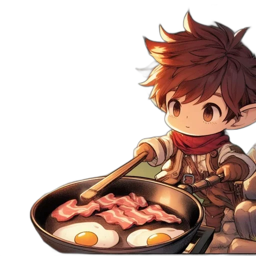 food, pixel art, anime, concept art transparent PNG cut-out