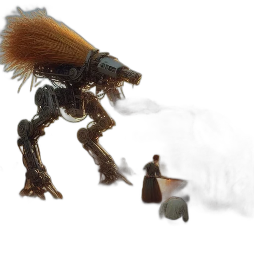 robot, creature, animal, hair transparent PNG cut-out