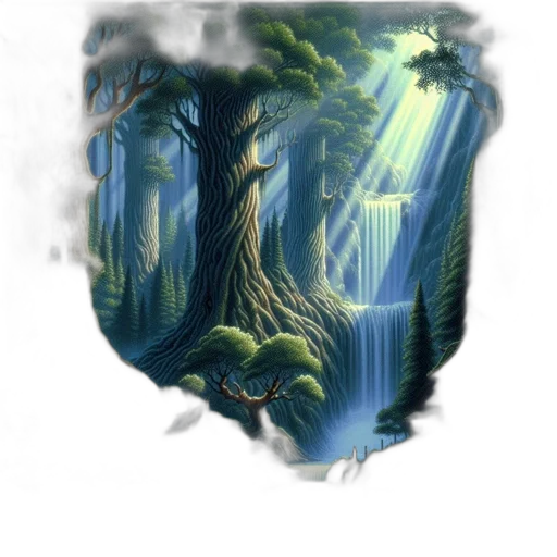 tree, dragon, creature, crown transparent PNG cut-out