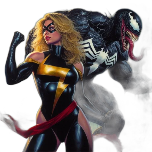 comic book art, concept art, female, character transparent PNG cut-out