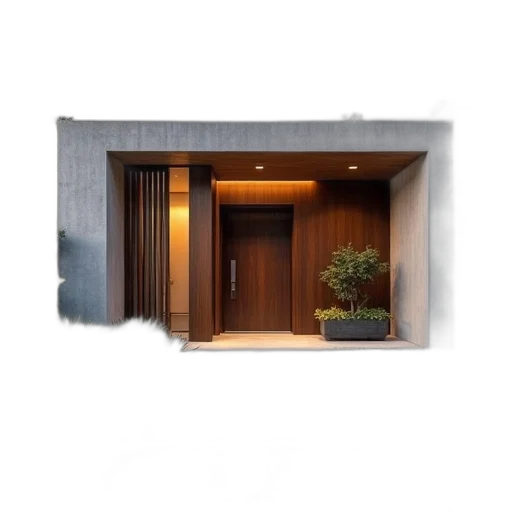 building, furniture, face, 3d render transparent PNG cut-out