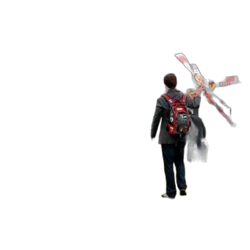 staff, umbrella, jacket, weapon transparent PNG cut-out