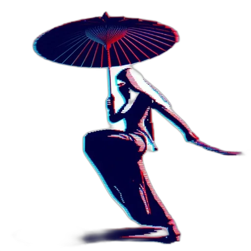umbrella, hat, staff, dress transparent PNG cut-out