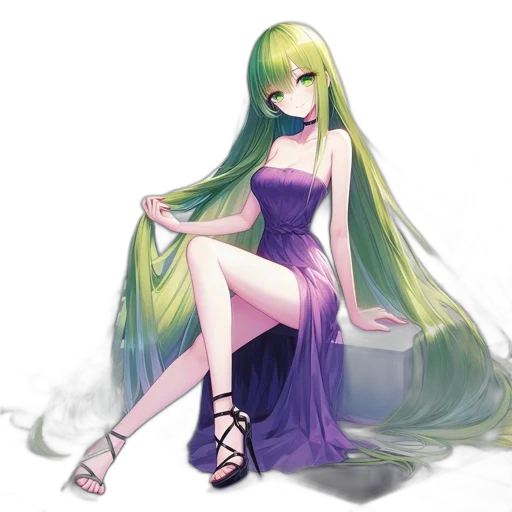 dress, hair, fantasy art, concept art transparent PNG cut-out