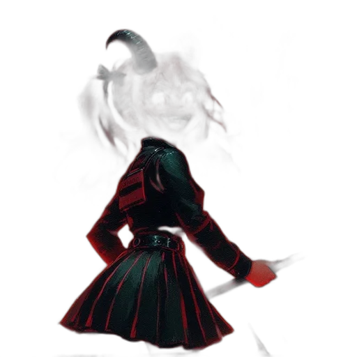 dress, jacket, hair, creature transparent PNG cut-out