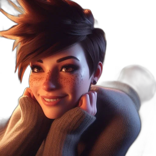 face, hair, staff, robot transparent PNG cut-out