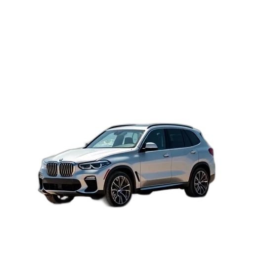 car, silver, bmw, parked transparent PNG cut-out