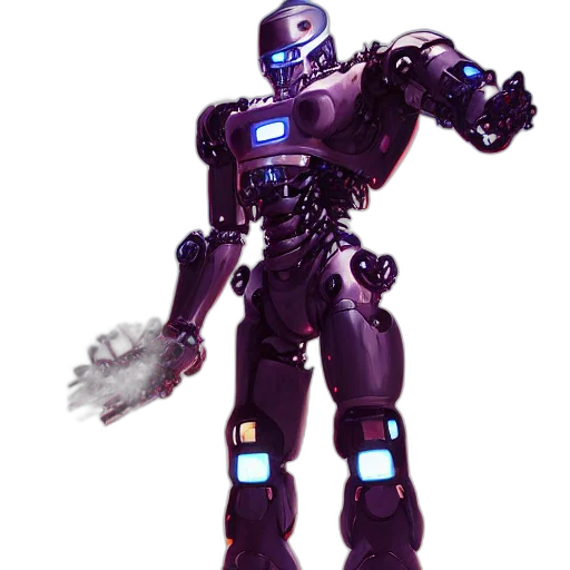 robot, weapon, staff, concept art transparent PNG cut-out