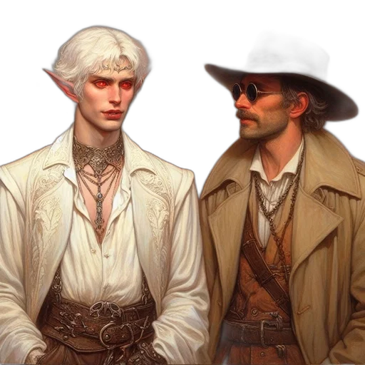 hat, jacket, staff, concept art transparent PNG cut-out