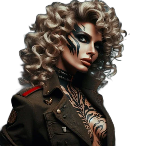 hair, crown, staff, face transparent PNG cut-out