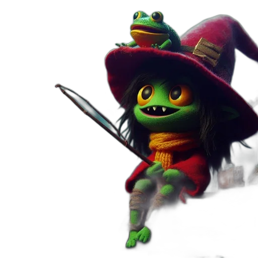 staff, hat, creature, concept art transparent PNG cut-out