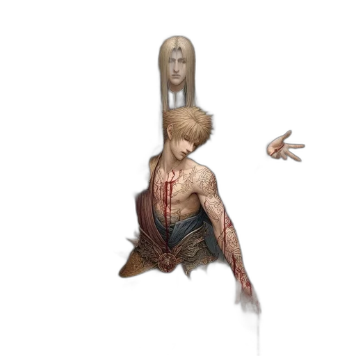 weapon, sword, staff, hair transparent PNG cut-out