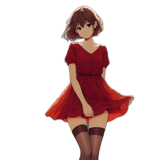 dress, flower, shoes, robot transparent PNG cut-out