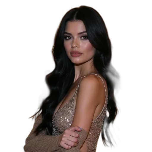 hair, dress, jewelry, face transparent PNG cut-out