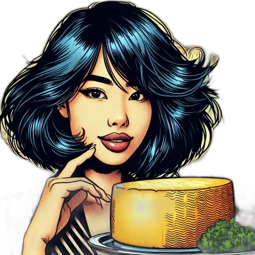 food, comic book art, photorealistic, cartoon transparent PNG cut-out
