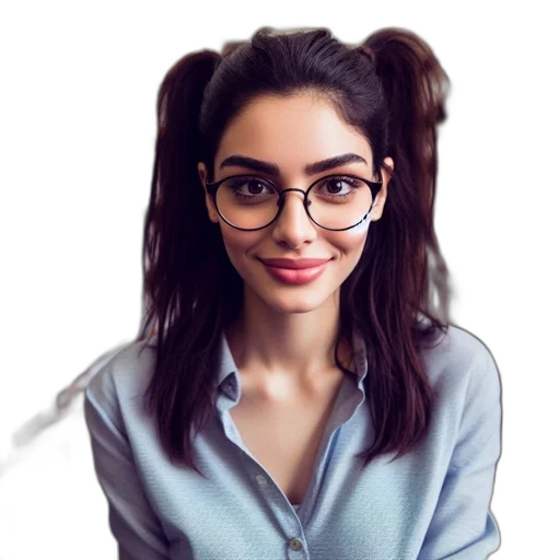 face, hair, staff, jacket transparent PNG cut-out