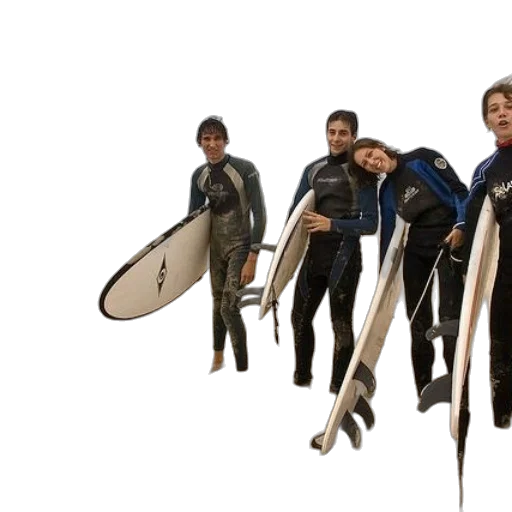 underwater, group, surfers, wetsuits transparent PNG cut-out