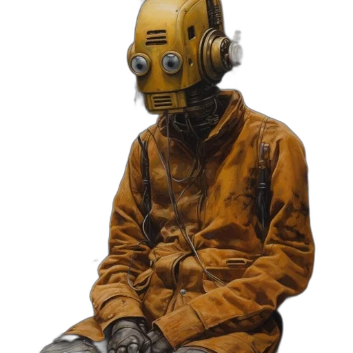 mask, robot, jacket, creature transparent PNG cut-out