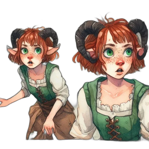 concept art, fantasy art, watercolor, anime transparent PNG cut-out