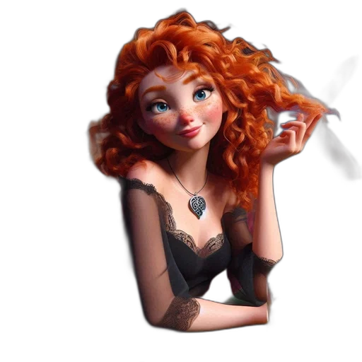 dress, jewelry, staff, fantasy art transparent PNG cut-out