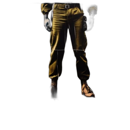 jacket, staff, weapon, robot transparent PNG cut-out