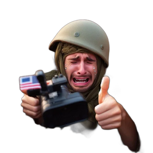 weapon, face, robot, staff transparent PNG cut-out