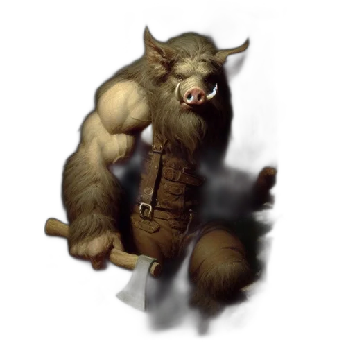 creature, animal, staff, weapon transparent PNG cut-out