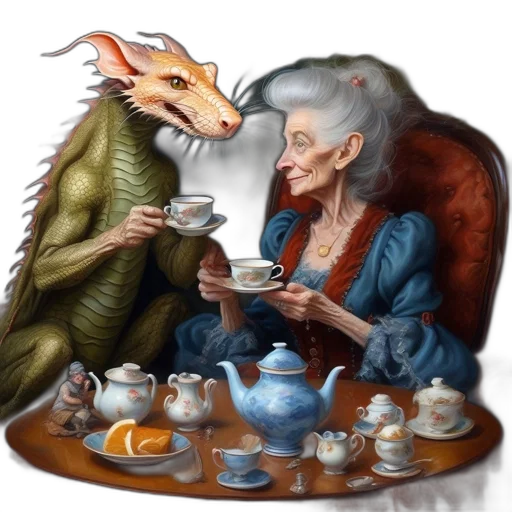 dragon, fantasy art, concept art, photorealistic transparent PNG cut-out