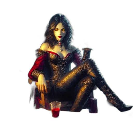 dress, fantasy art, comic book art, concept art transparent PNG cut-out