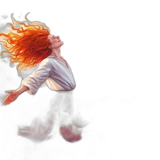 hair, concept art, watercolor, fantasy art transparent PNG cut-out