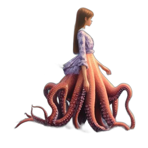 dress, creature, hair, animal transparent PNG cut-out