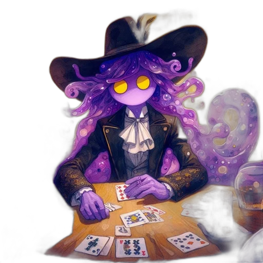 hat, mask, staff, creature transparent PNG cut-out