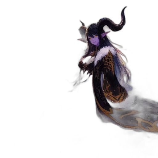 dragon, hair, creature, dress transparent PNG cut-out