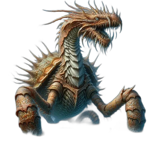 dragon, creature, animal, staff transparent PNG cut-out