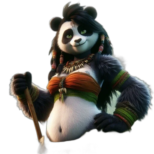 animal, staff, concept art, 3d render transparent PNG cut-out