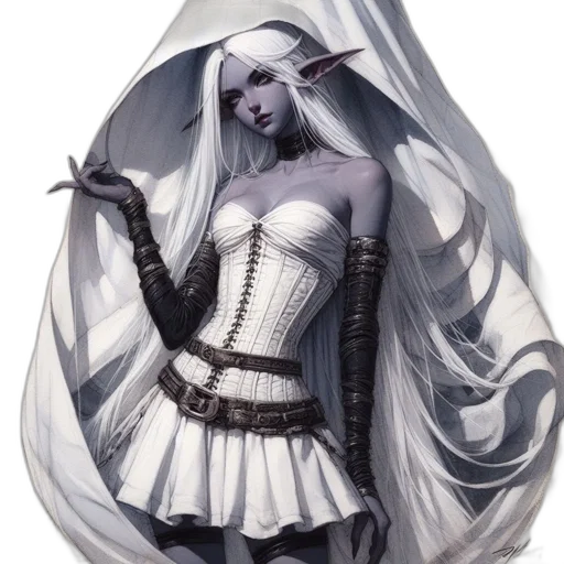 dress, mask, fantasy art, concept art transparent PNG cut-out
