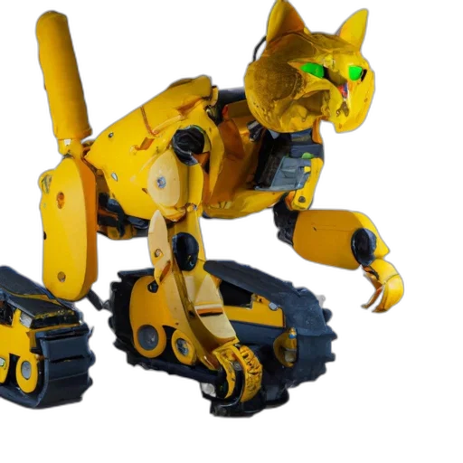 robot, animal, weapon, 3d render transparent PNG cut-out