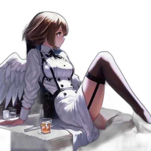 dress, robot, weapon, concept art transparent PNG cut-out