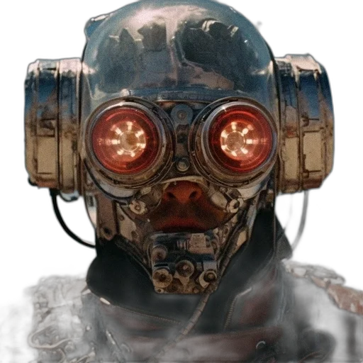 mask, robot, face, creature transparent PNG cut-out
