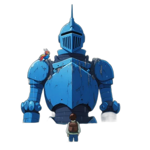robot, staff, 3d render, concept art transparent PNG cut-out