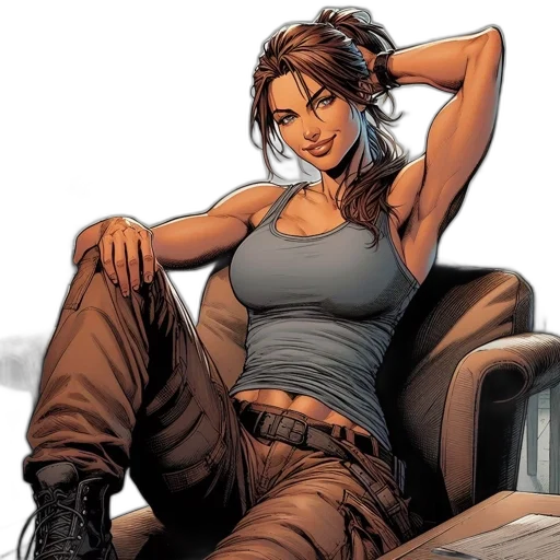 comic book art, concept art, cartoon, fantasy art transparent PNG cut-out